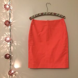 Coral pencil skirt